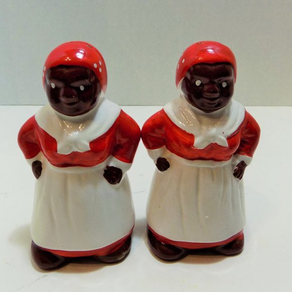 Vintage Black African Americana Cooks Chefs Salt and Pepper Shakers - Picture 3 of 6
